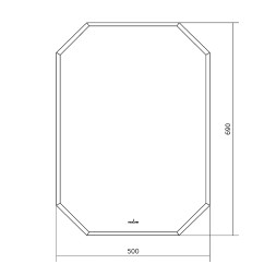 Зеркало MIXLINE "Атлант" 500*690 (ШВ) б/полки с фацетом (К) - В422