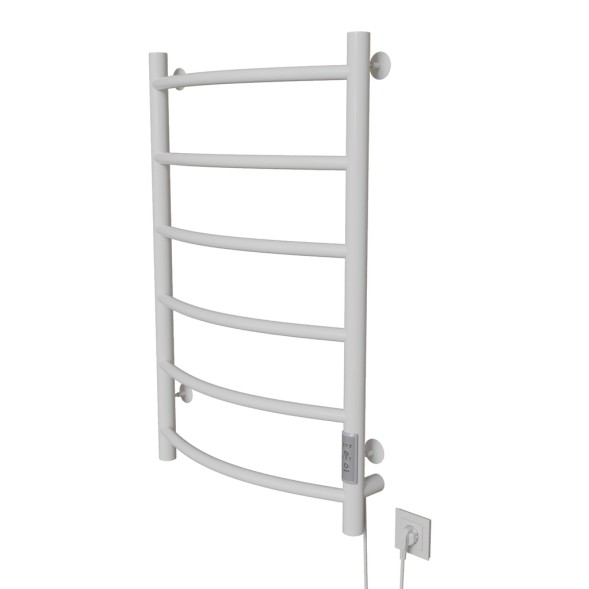 Полотенцесушитель MIXLINE CAPELLA  80х50 (таймер, 253 Вт, 6 перекладин) электрический БЕЛЫЙ - ML-556346 