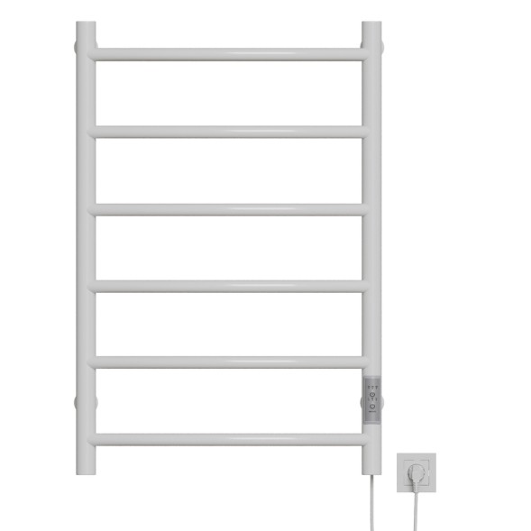 Полотенцесушитель MIXLINE CAPELLA  80х50 (таймер, 253 Вт, 6 перекладин) электрический БЕЛЫЙ - ML-556346 