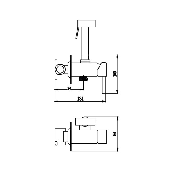 Смеситель с гигиеническим душем 35к HB5512 HAIBA - HB5512 