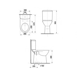 Бачок Roca Access, с нижним подводом воды, двойной смыв