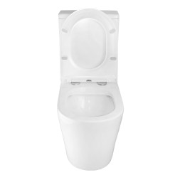 Унитаз-компакт Azario Maro 670x380x850 напольный, безободковый, с бачком и сиденьем микролифт (AZ-2125A-R)