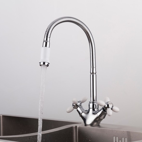 Смеситель для кухни 1/2 кер R43127-7 п/гайку FRUD Белый - R43127-7 