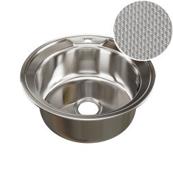 Мойка круг d 51 (0,8) вып 3 1/2 MIXLINE (глуб чаши 18см) с сифоном  ДЕКОР - 532307 