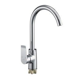 Смеситель для кухни 35к Glauf GOB4-A134 высокий излив, бок. ручка, п/гайку - GOB4-A134 