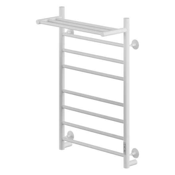 Полотенцесушитель MIXLINE VEGA  80х50 (таймер, 382Вт, 7 перекладин + ПОЛКА) электрический БЕЛЫЙ - ML-556425 