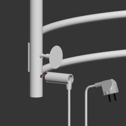 Полотенцесушитель MIXLINE VEGA 80х50 (таймер, 382Вт, 7 перекладин + ПОЛКА) электрический БЕЛЫЙ - ML-556425