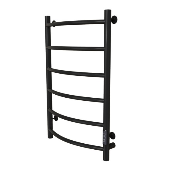 Полотенцесушитель MIXLINE CAPELLA  80х50 (таймер, 253 Вт, 6 перекладин) электрический ЧЕРНЫЙ - ML-556347 