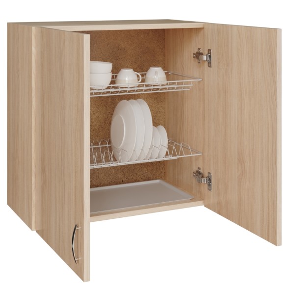 шкаф навесной кухонный с сушкой 60 венге светлое (дуб млечный) - 525828 