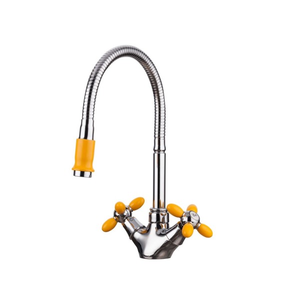 Смеситель для кухни 1/2 кер R43127-9 п/гайку FRUD Желтый - R43127-9 