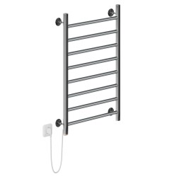 Полотенцесушитель MIXLINE VEGA 80х50 (кноп выключатель, 340 Вт, 8 перекладин, левый) электрический - ML-556367