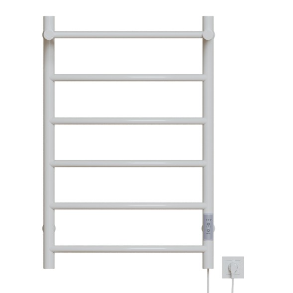 Полотенцесушитель MIXLINE CAPELLA  80х50 (таймер, 336Вт, 5 перекладин + ПОЛКА) электрический БЕЛЫЙ - ML-556352 