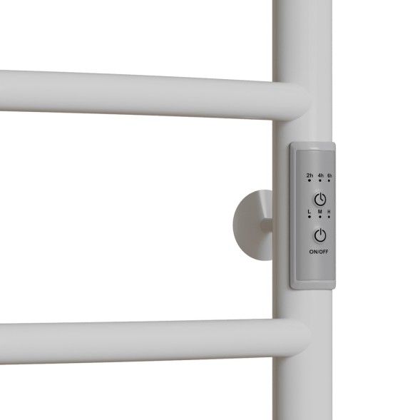 Полотенцесушитель MIXLINE CAPELLA  80х50 (таймер, 336Вт, 5 перекладин + ПОЛКА) электрический БЕЛЫЙ - ML-556352 