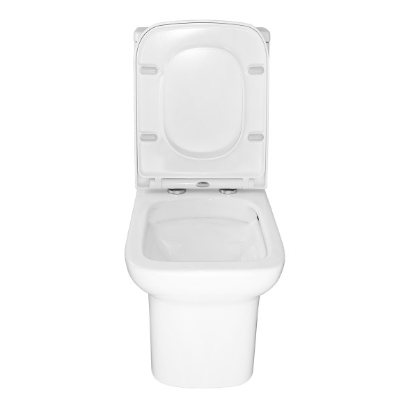 Унитаз-компакт Azario Alba 620х405х805 напольный, безободковый, с сиденьем микролифт (AZ-8323)