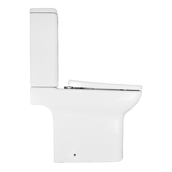 Унитаз-компакт Azario Alba 620х405х805 напольный, безободковый, с сиденьем микролифт (AZ-8323)