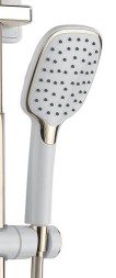 Душевая система  AZARIO с поворотным изливом, керамический картридж, белый/золото (AZ-801-1)