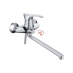 Смеситель для ванны и раковины 40к CN2201 CRON L-нос, переключатель в корпусе, ХРОМ - CN2201 