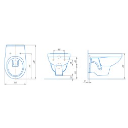Унитаз подвесной &amp;quot;Рио Люкс&amp;quot; сиденье полип.микролифт белый (Rosa) - 4630055558148 