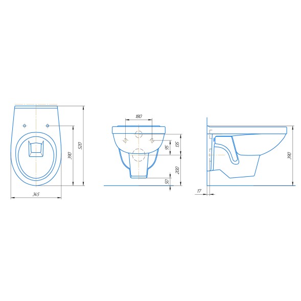 Унитаз подвесной &amp;quot;Рио Люкс&amp;quot; сиденье полип.микролифт белый (Rosa) - 4630055558148 