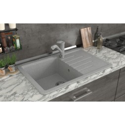 Мойка ML-GMS07 СТАНДАРТ с крылом, светло-серый (310), 750*495*190мм - 00-00002424