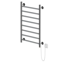 Полотенцесушитель MIXLINE VEGA 80х50 (кноп выключатель, 340 Вт, 8 перекладин, правый) электрический - ML-556368