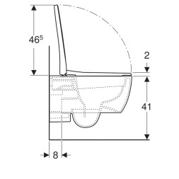 Унитаз подвесной Geberit ICON T54 безободковый, с тонким, быстрорсъемным сиденьем микролифт (500.784.01.1)