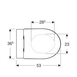 Унитаз подвесной Geberit ICON T54 безободковый, с тонким, быстрорсъемным сиденьем микролифт (500.784.01.1)