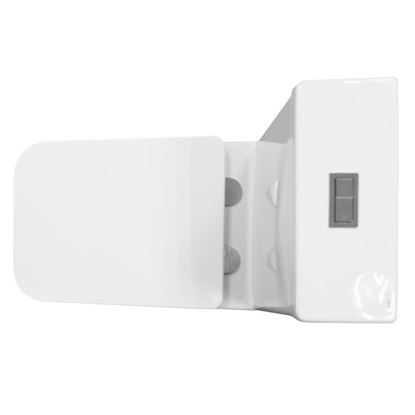 Унитаз напольный Azario Vero безободковый моноблок Горизонтальный слив, сиденье дюропласт микролифт 675x370x785 (AZ-8608)