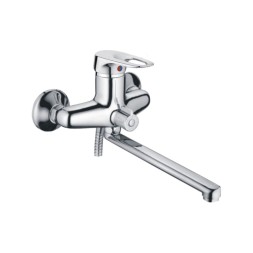 Смеситель для ванны и раковины 40к CN2204 CRON L-излив 300мм,  ХРОМ - CN2204 