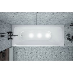 Ванна акриловая 1,5*0,7 "Strict" (каркас+экран) (Метакам) -