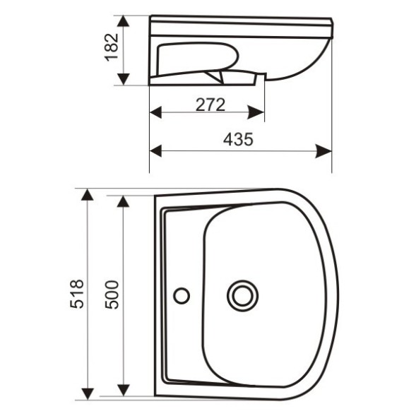 Раковина накладная &amp;quot;Альфана-52&amp;quot; черная (ОК) - реал-ия с мебелью!!! 