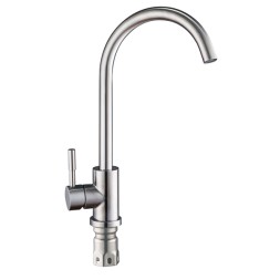 Смеситель для кухни 35к Glauf ZAP4-A090 НЕРЖ высокий излив, бок. ручка, п/гайку - ZAP4-A090 