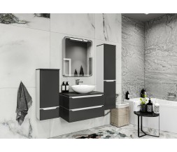 Зеркальный шкаф MIXLINE &amp;quot;ВИКТОРИЯ&amp;quot; 700*800 (ШВ) 2 ств,левый, сенсорный выкл, светодиодная подсветка - MLW.Vik.7-8.L.1.2 