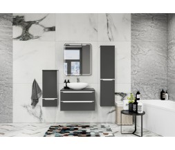 Зеркальный шкаф MIXLINE &amp;quot;ВИКТОРИЯ&amp;quot; 700*800 (ШВ) 2 ств,левый, сенсорный выкл, светодиодная подсветка - MLW.Vik.7-8.L.1.2 