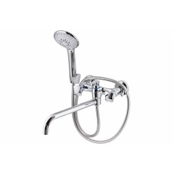 Смеситель для ванны и раковины 1/2кер ПРОФСАН ПСМ-192-38 "КВАДРО" эксцентрики "ЕВРО" , ХРОМ - PSM-192-38