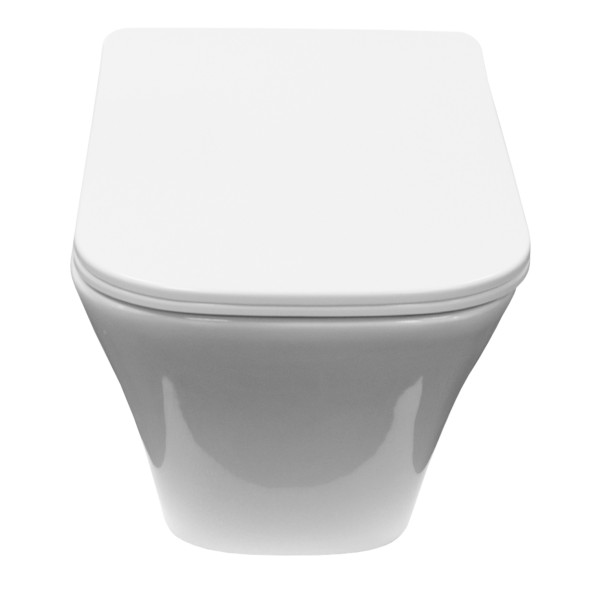 Унитаз подвесной Azario Nove безободковый, P-образной формы, Горизонтальный слив, сиденье дюропласт микролифт c функцией биде 535x360x365 (AZ-9321B)