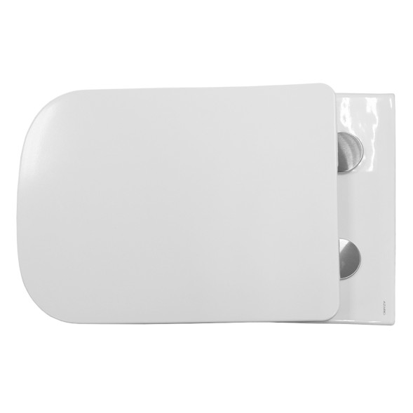 Унитаз подвесной Azario Nove безободковый, P-образной формы, Горизонтальный слив, сиденье дюропласт микролифт c функцией биде 535x360x365 (AZ-9321B)