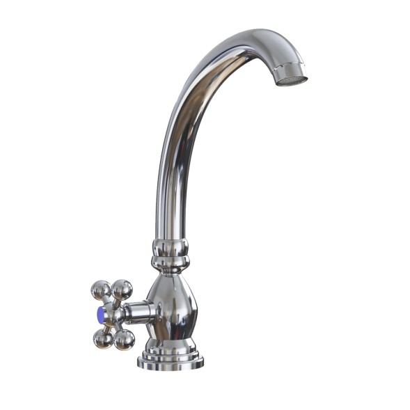 Смеситель для раковины/мойки 1/2 кер. MIXLINE ML07-05 моно п/гайку  (без подводки) - ML07-05 