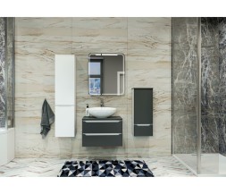 Зеркальный шкаф MIXLINE &amp;quot;ВИКТОРИЯ&amp;quot; 700*800 (ШВ) 2 ств,правый, сенсорный выкл, светодиодная подсветка - MLW.Vik.7-8.R.1.2 