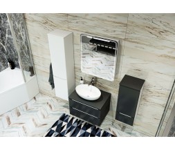 Зеркальный шкаф MIXLINE &amp;quot;ВИКТОРИЯ&amp;quot; 700*800 (ШВ) 2 ств,правый, сенсорный выкл, светодиодная подсветка - MLW.Vik.7-8.R.1.2 