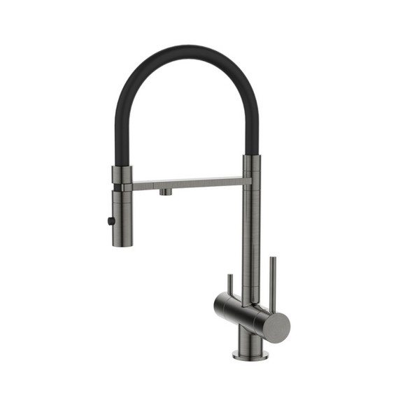 Смеситель для кухни 35к IDDIS ACEGMFFi05 &amp;quot;Ace&amp;quot; высокий, 3 в1, вых. д/пит. фильтра, душ  ГРАФИТ - ACEGMFFi05 