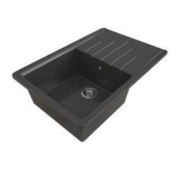 Мойка ML-GMS07 СТАНДАРТ с крылом, черный (308), 750*495*190мм - 00-00002399