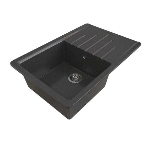 Мойка ML-GMS07 СТАНДАРТ с крылом, черный (308), 750*495*190мм - 00-00002399 