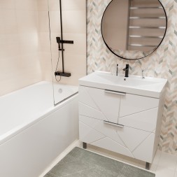 Тумба д/ванной &amp;quot;Гранд-80&amp;quot; под раковину Fest-80 (Sanita Lux) (ПВХ) - 553028 