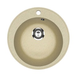 Мойкa ML-GMU01 УЛЬТРА круглая, бежевый камень, 475 мм (глуб. чаши 170) - 00-001403 