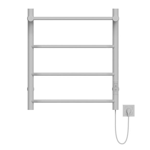 Полотенцесушитель MIXLINE MIRA  60х50 (таймер, 251Вт, 3 перекладины + ПОЛКА) электрический БЕЛЫЙ - ML-557157 