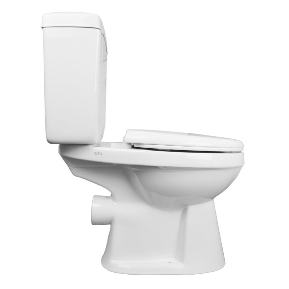 Унитаз-компакт Creo Ceramique PROJECT с микролифтом 656х390х775, прямой выпуск, сливная арматура в комплекте