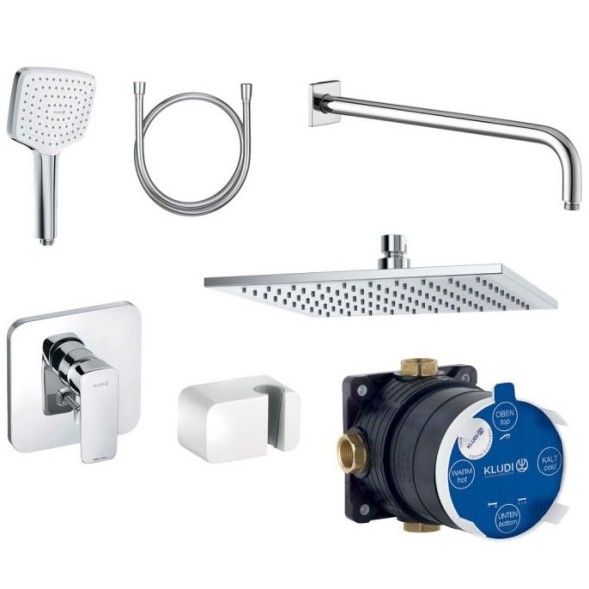 Душевая система Kludi Pure Style 7 в1 керамический картридж, хром (406300575)