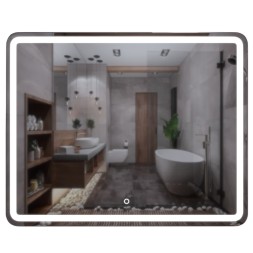 Зеркало MIXLINE "Альдо" 1000*800 (ШВ) сенсорный выключатель, светодиодная подсветка - MLZ.Ald.10-8.1.2