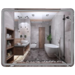 Зеркало MIXLINE "Альдо" 1000*800 (ШВ) сенсорный выключатель, светодиодная подсветка - MLZ.Ald.10-8.1.2